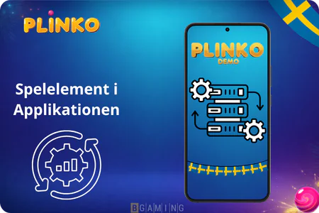 Plinkosverige DEMO rew spelelement i applikationen